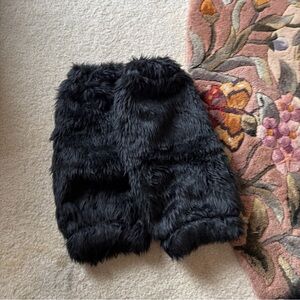 Furry leg warmers